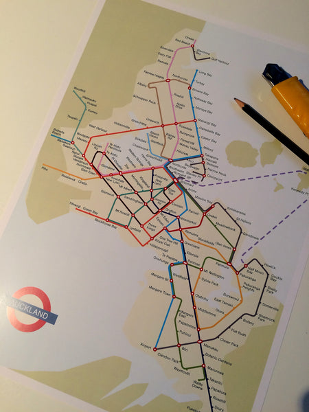 Auckland Tube - "In a Parallel Universe" - Poster Print - Macandmor