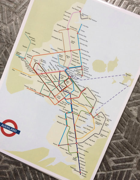 Auckland Tube - "In a Parallel Universe" - Poster Print - Macandmor